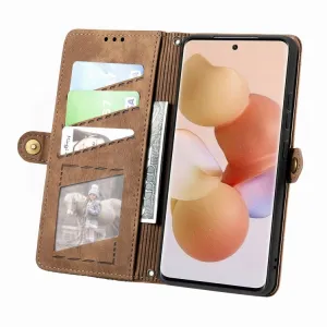 GEOM Peňaženkové puzdro pre Xiaomi 13 hnedé
