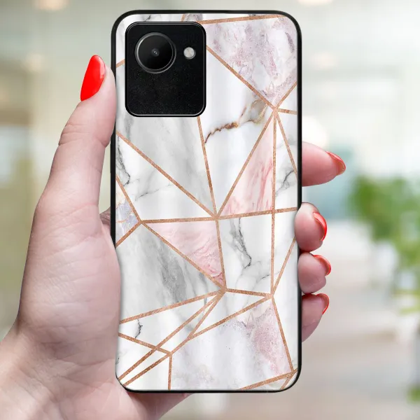 MY ART Ochranný kryt Realme C30 PINK MARBLE (143)
