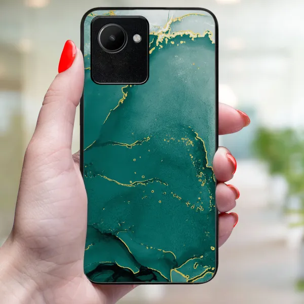 MY ART Ochranný kryt Realme C30 GREEN MARBLE (145)