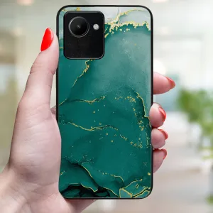 MY ART Ochranný kryt Realme C30 GREEN MARBLE (145)