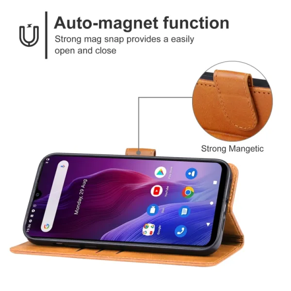 SMOOTH Peňaženkové puzdro pre Cubot P60 hnedé