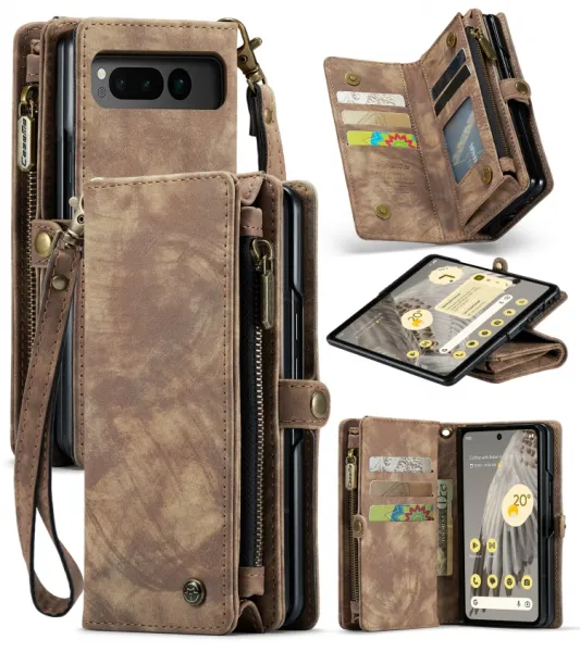 WALLET Ochranný kryt s peňaženkou 2v1 pre Google Pixel Fold hnedý