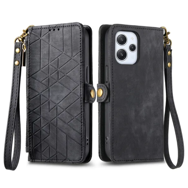 GEOM Peňaženkové puzdro pre Xiaomi Redmi Note 12 čierne