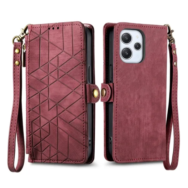 GEOM Peňaženkové puzdro pre Xiaomi Redmi Note 12 červené