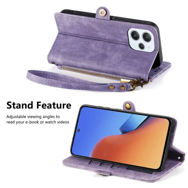 GEOM Peňaženkové puzdro pre Xiaomi Redmi Note 12S fialové