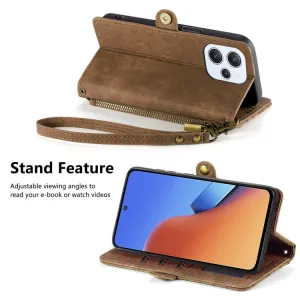 GEOM Peňaženkové puzdro pre Xiaomi Redmi Note 12S hnedé