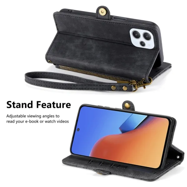 GEOM Peňaženkové puzdro pre Xiaomi Redmi Note 12 čierne
