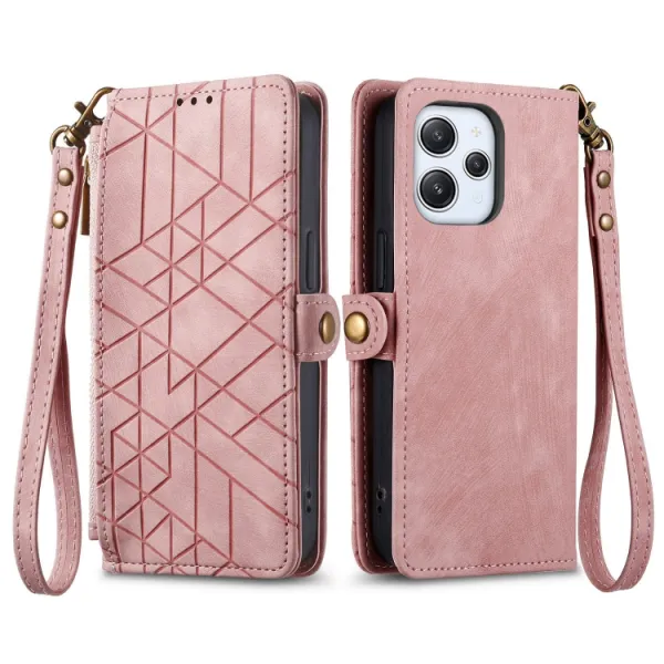 GEOM Peňaženkové puzdro pre Xiaomi Redmi Note 12S ružové