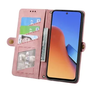 GEOM Peňaženkové puzdro pre Xiaomi Redmi Note 12S ružové