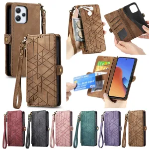 GEOM Peňaženkové puzdro pre Xiaomi Redmi Note 12 hnedé