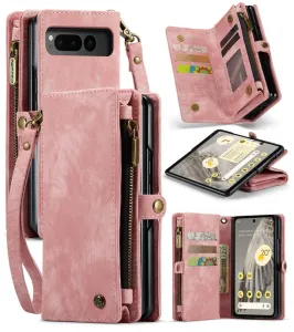 WALLET Ochranný kryt s peňaženkou 2v1 pre Google Pixel Fold ružový