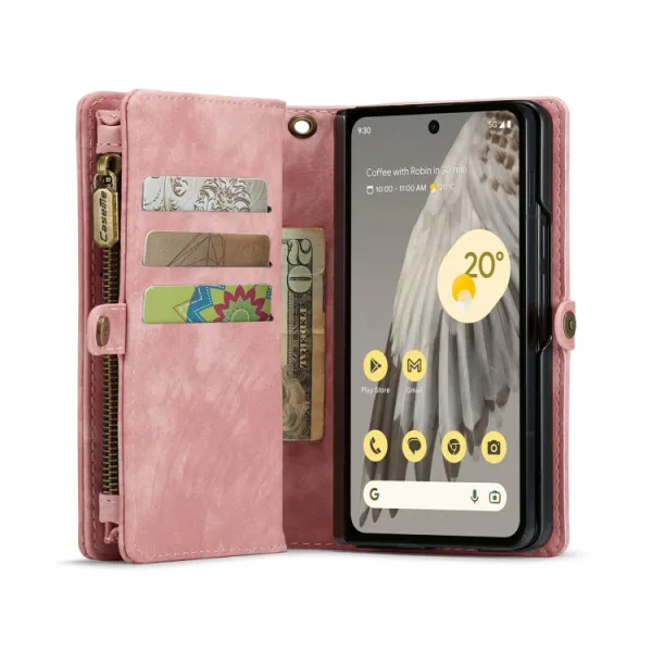 WALLET Ochranný kryt s peňaženkou 2v1 pre Google Pixel Fold ružový