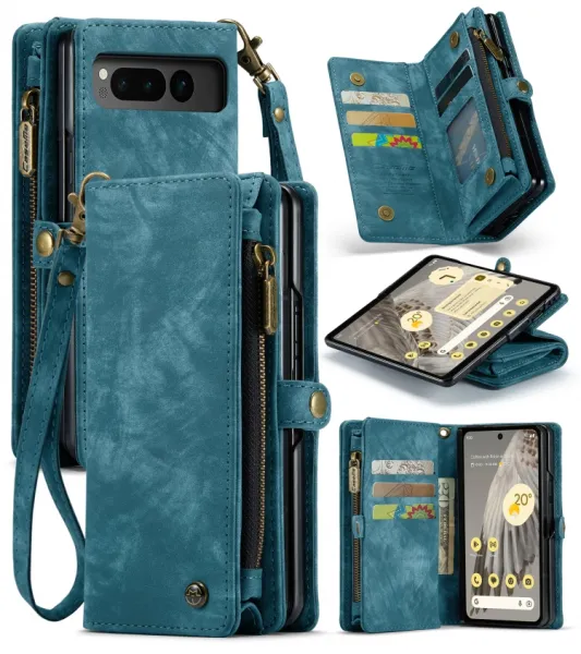 WALLET Ochranný kryt s peňaženkou 2v1 pre Google Pixel Fold modrý