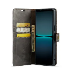 DG.MING Peňaženkový obal 2v1 Sony Xperia 1 V šedý