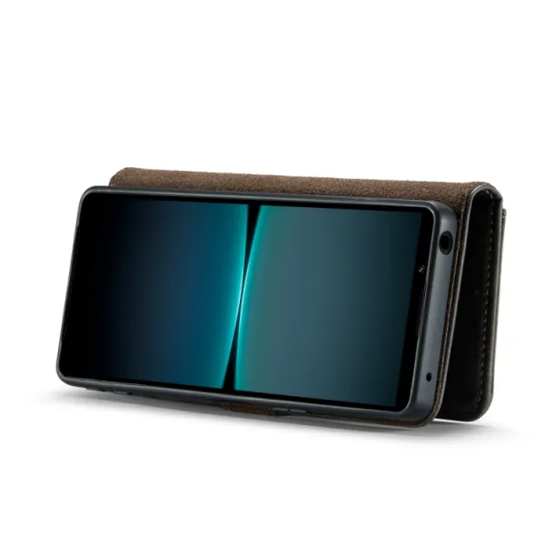 DG.MING Peňaženkový obal 2v1 Sony Xperia 1 V šedý