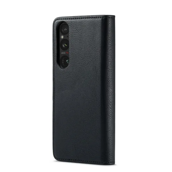DG.MING Peňaženkový obal 2v1 Sony Xperia 1 V čierny