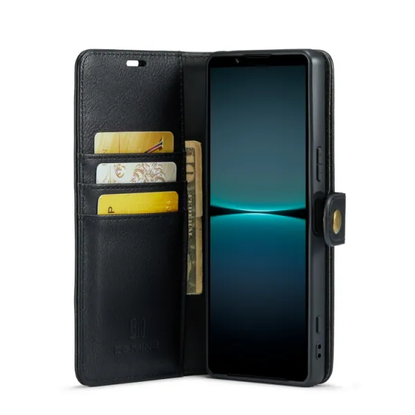 DG.MING Peňaženkový obal 2v1 Sony Xperia 1 V čierny