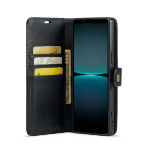 DG.MING Peňaženkový obal 2v1 Sony Xperia 1 V čierny