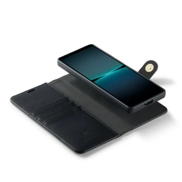DG.MING Peňaženkový obal 2v1 Sony Xperia 1 V čierny