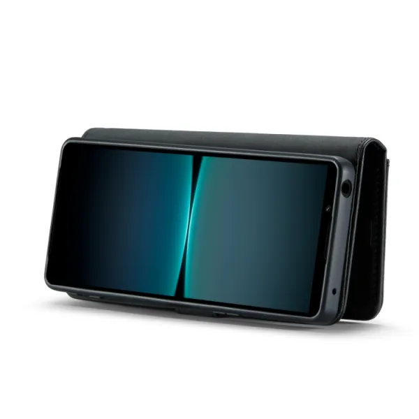 DG.MING Peňaženkový obal 2v1 Sony Xperia 1 V čierny