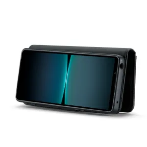 DG.MING Peňaženkový obal 2v1 Sony Xperia 1 V čierny