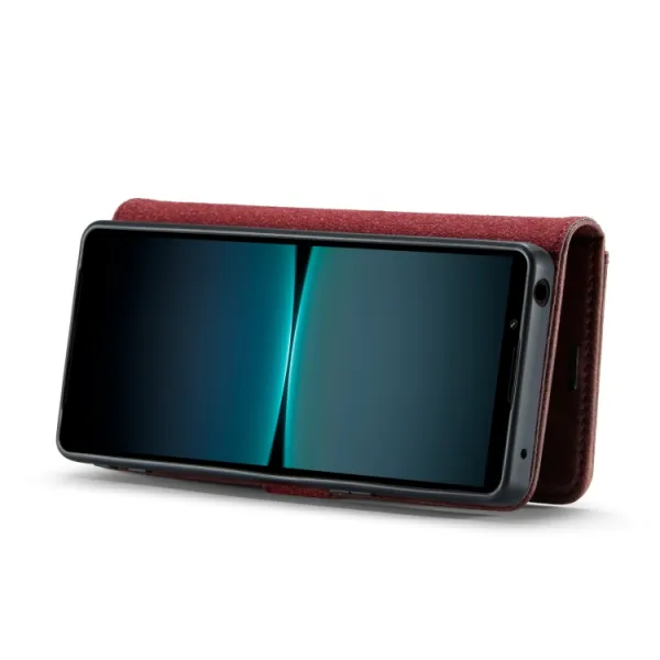 DG.MING Peňaženkový obal 2v1 Sony Xperia 1 V červený