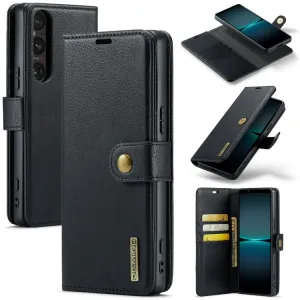 DG.MING Peňaženkový obal 2v1 Sony Xperia 1 V čierny