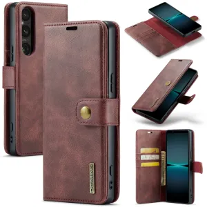 DG.MING Peňaženkový obal 2v1 Sony Xperia 1 V červený