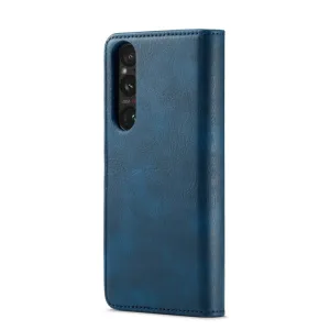 DG.MING Peňaženkový obal 2v1 Sony Xperia 1 V modrý