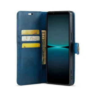 DG.MING Peňaženkový obal 2v1 Sony Xperia 1 V modrý