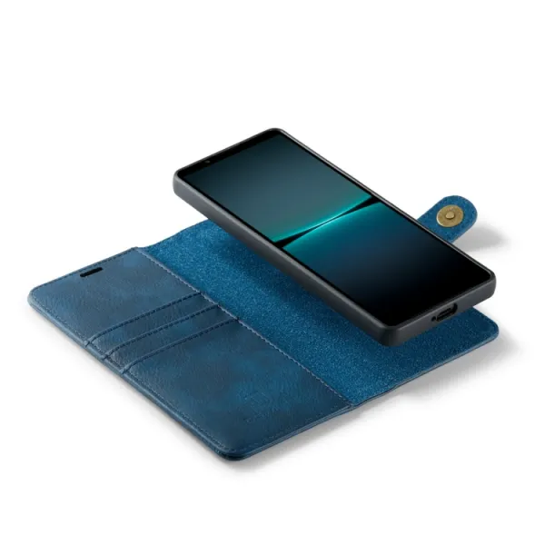 DG.MING Peňaženkový obal 2v1 Sony Xperia 1 V modrý