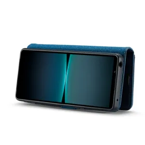 DG.MING Peňaženkový obal 2v1 Sony Xperia 1 V modrý