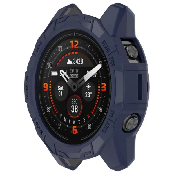 TPU HALF COVER Obal pre Garmin Fenix 7S / Fenix 7S Pro modrý