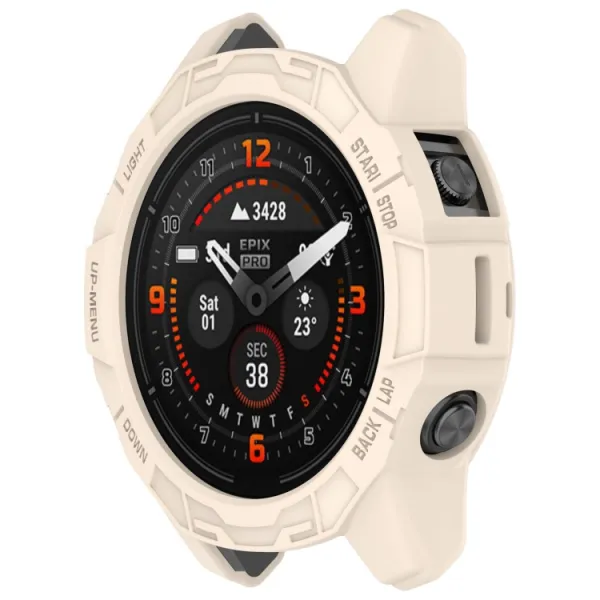 TPU HALF COVER Kryt pre Garmin Epix Pro 47mm / Epix Pro Gen2 47mm béžový