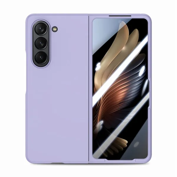 EXTRA PC Plastový kryt so sklom pre vonkajší displej Samsung Galaxy Z Fold5 5G  fialový