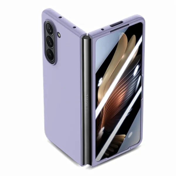EXTRA PC Plastový kryt so sklom pre vonkajší displej Samsung Galaxy Z Fold5 5G  fialový