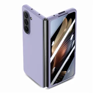EXTRA PC Plastový kryt so sklom pre vonkajší displej Samsung Galaxy Z Fold5 5G  fialový