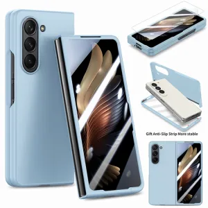 EXTRA PC Plastový kryt so sklom pre vonkajší displej Samsung Galaxy Z Fold5 5G  svetlomodrý