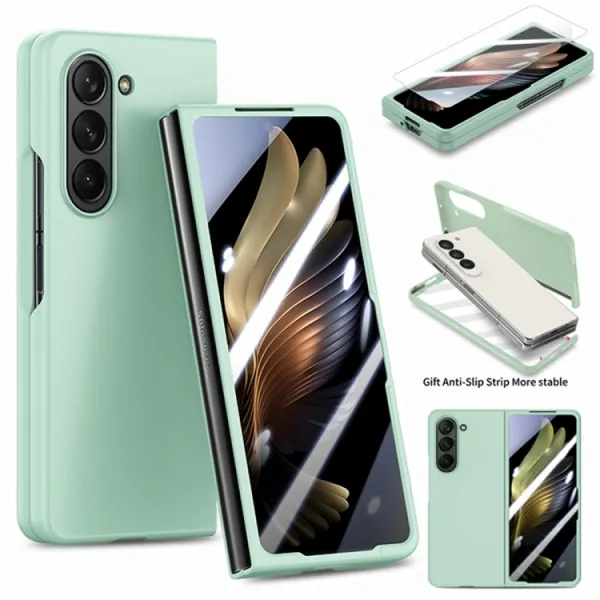 EXTRA PC Plastový kryt so sklom pre vonkajší displej Samsung Galaxy Z Fold5 5G  svetlozelený