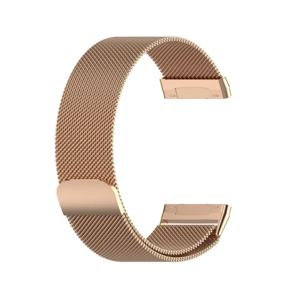 MILANESE Kovový remienok pre Fitbit Versa 4 / 3 ružovozlatý