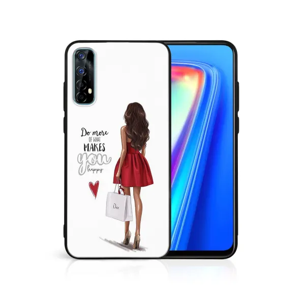 MY ART Ochranný kryt Realme 7 RED DRESS (137)