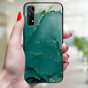 MY ART Ochranný kryt Realme 7 GREEN MARBLE (145)