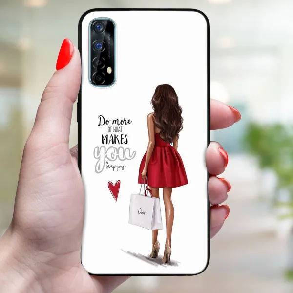 MY ART Ochranný kryt Realme 7 RED DRESS (137)