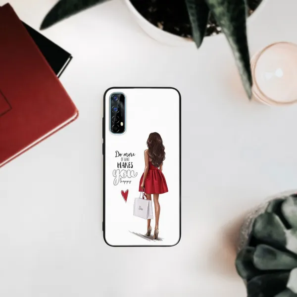MY ART Ochranný kryt Realme 7 RED DRESS (137)