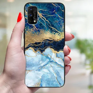 MY ART Ochranný kryt Realme 7 Pro BLUE MARBLE (141)