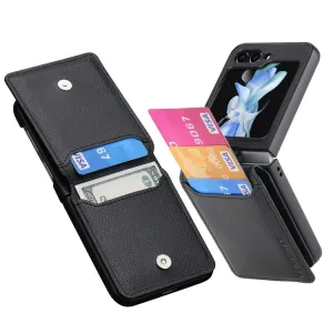 JSM CARD Kryt s priehradkami pre karty Samsung Galaxy Z Flip5 5G béžový