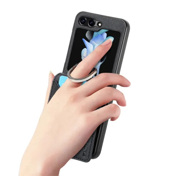 JSM CARD Kryt s priehradkami pre karty Samsung Galaxy Z Flip5 5G béžový