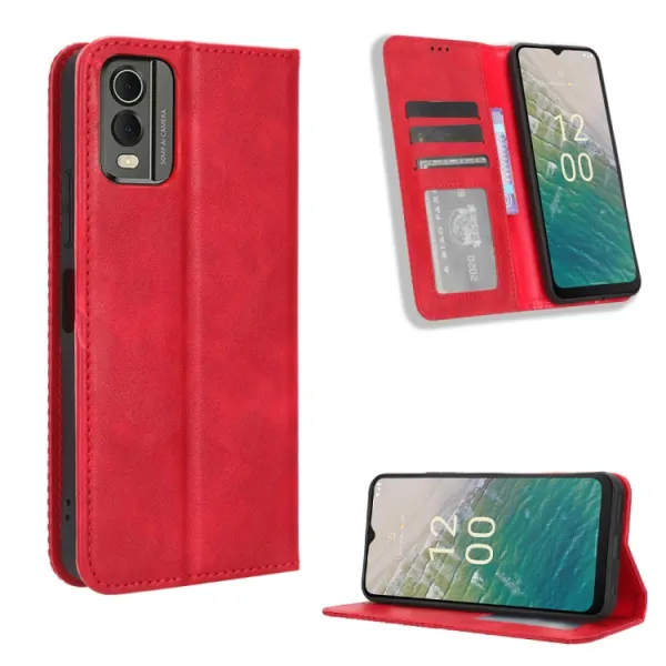 BUSINESS Peňaženkový kryt pre Nokia C32 červený
