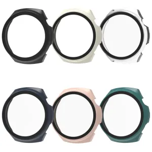 PC FULL COVER Plastový kryt so sklom pre Huawei Watch 4 biely