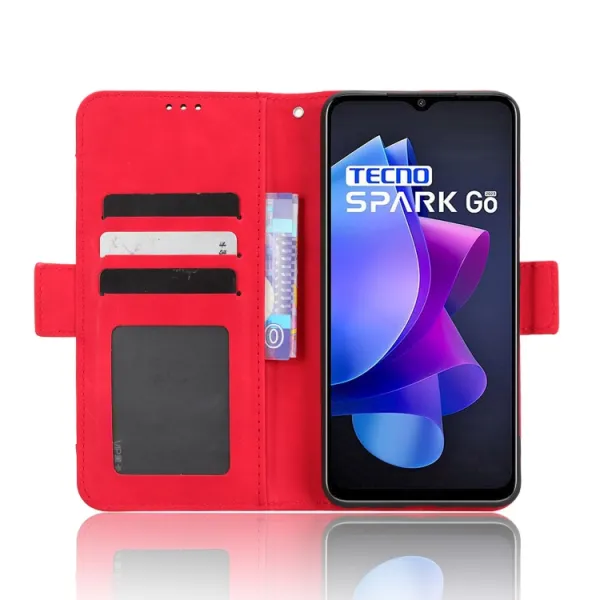 SLOT Peňaženkový obal pre Tecno Spark Go 2023 červený